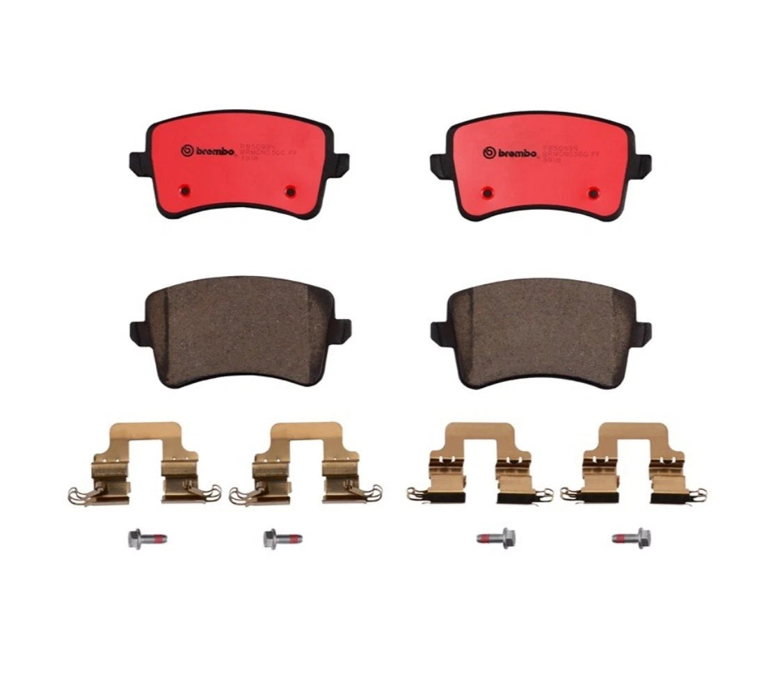 Set of 4 Brembo Performance Ceramic Disc Brake Pads for