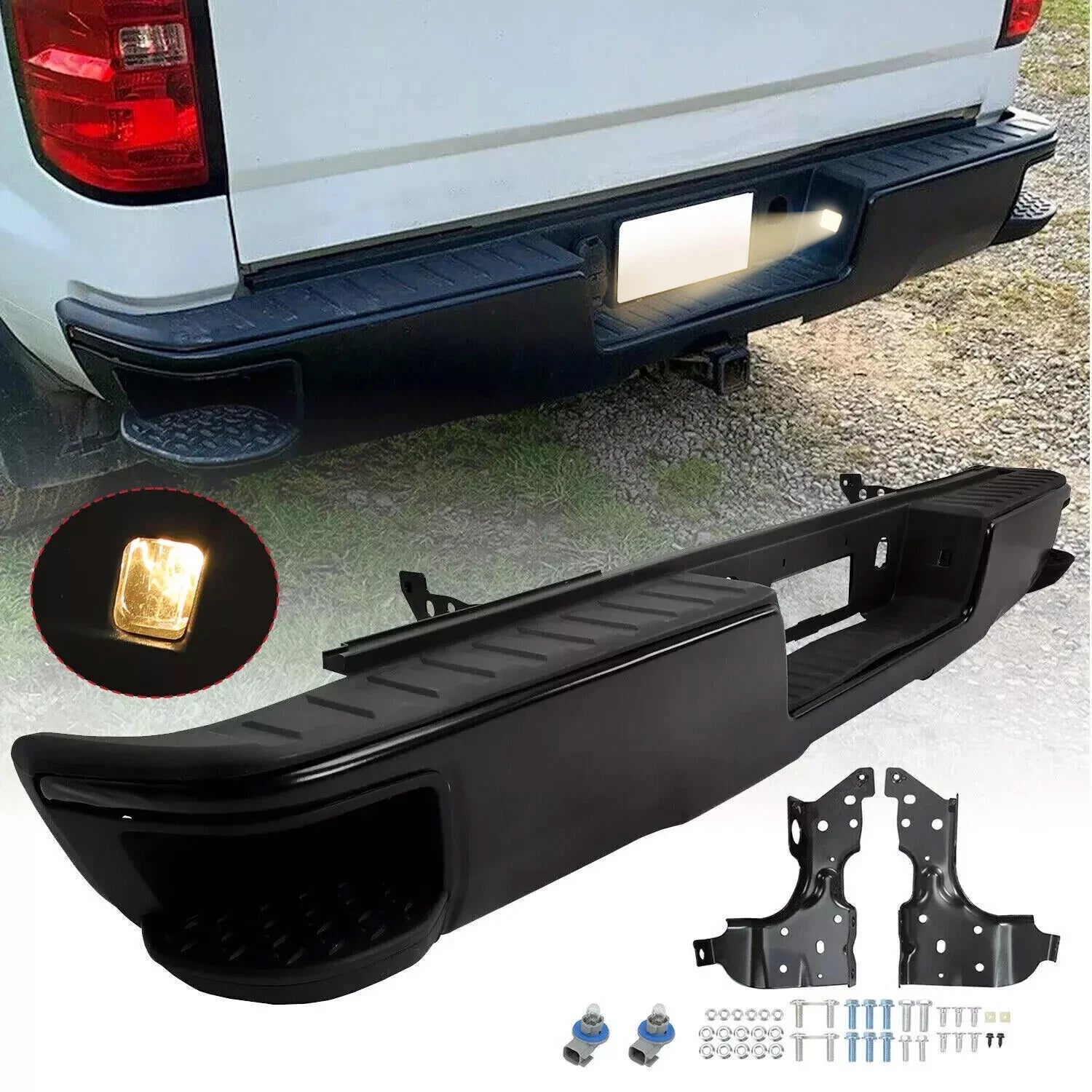 Rear Step Bumper for Chevy Silverado/Sierra 1500 (2014–2018)