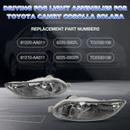 Pair Fog Lights for Toyota Camry Corolla Solara (2002–2008)