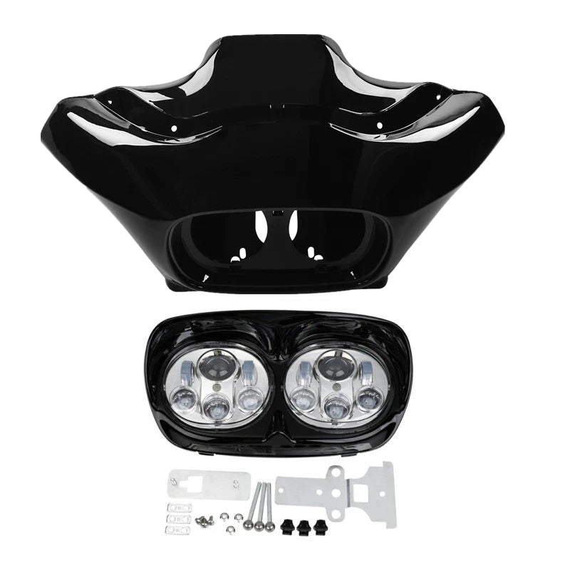 Inner Outer Fairing & LED Dual Headlight for Harley Road Glide FLTR (1998–2013)