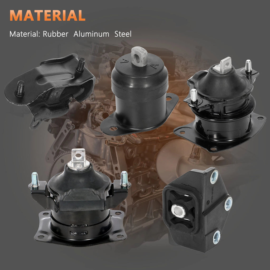 Set of 5 Engine Motor & Trans Mounts for Acura TL (2004-2006)