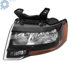 Set of 2 Left Halogen Headlights for Ford Expedition (2015–2017) Black