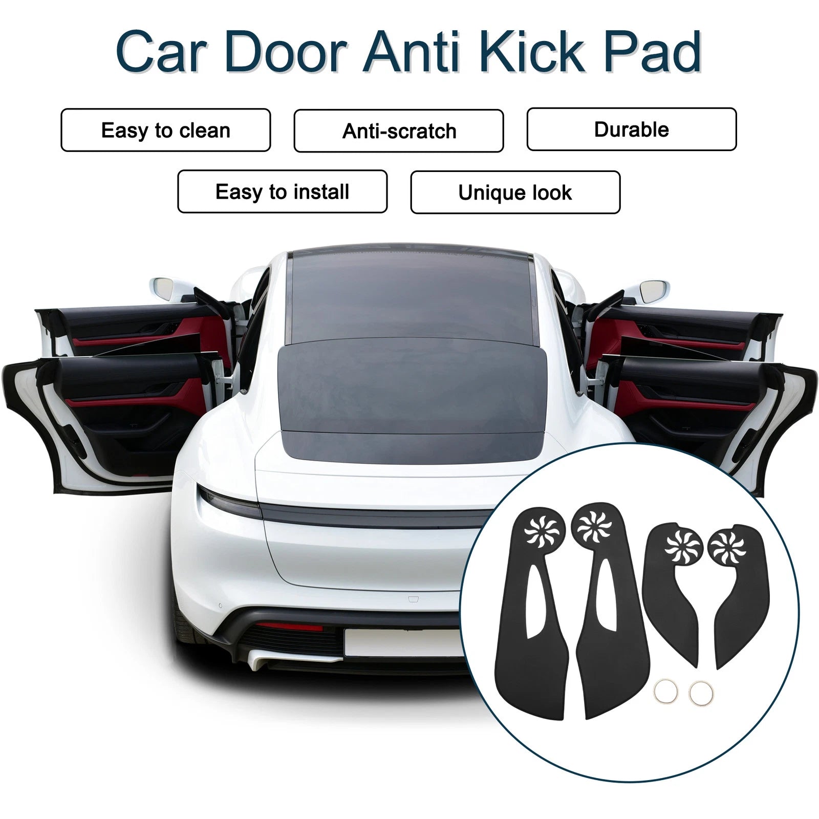 Set of 1 Car Door Anti Kick Pad Sticker Protector for Honda Fit (2008–2013)