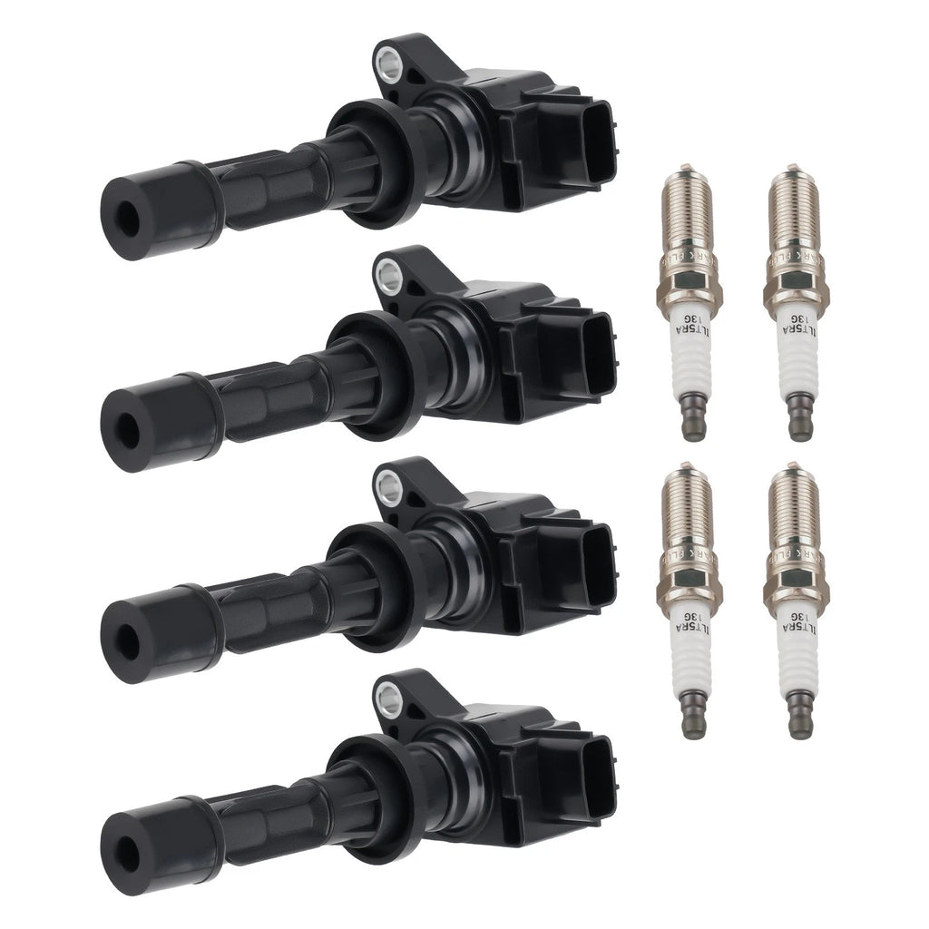 Set of 4 Ignition Coils & Spark Plugs for Mazda 3 6 CX-7 (2004–2012) UF540 90083 L3G218100
