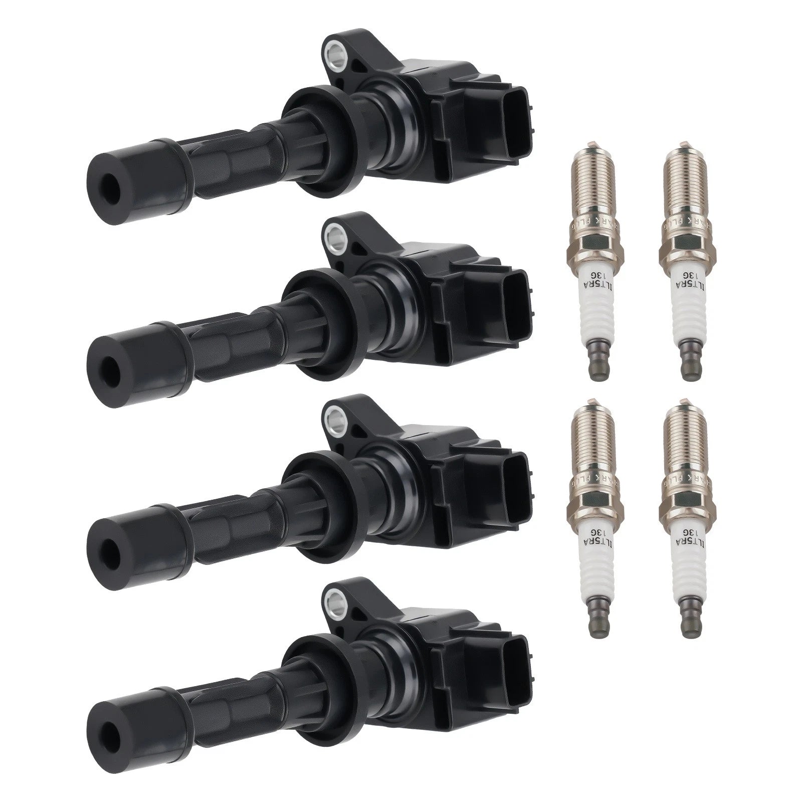 Set of 4 Ignition Coils & Spark Plugs for Mazda 3 6 CX-7 (2004–2012) UF540 90083 L3G218100