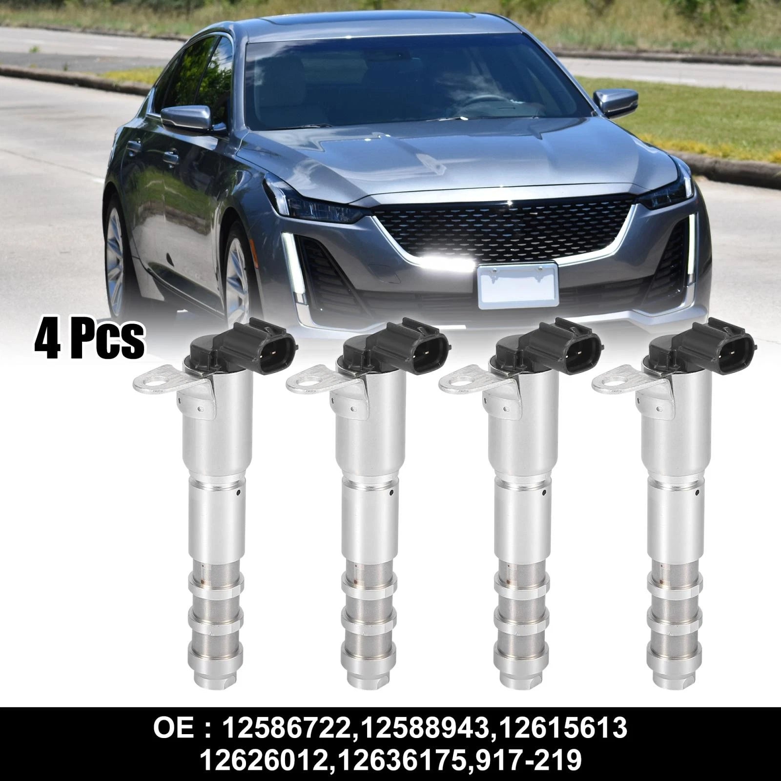 Set of 4 Variable Valve Timing VVT Solenoid Valves for Chevrolet Buick (2000–2023)