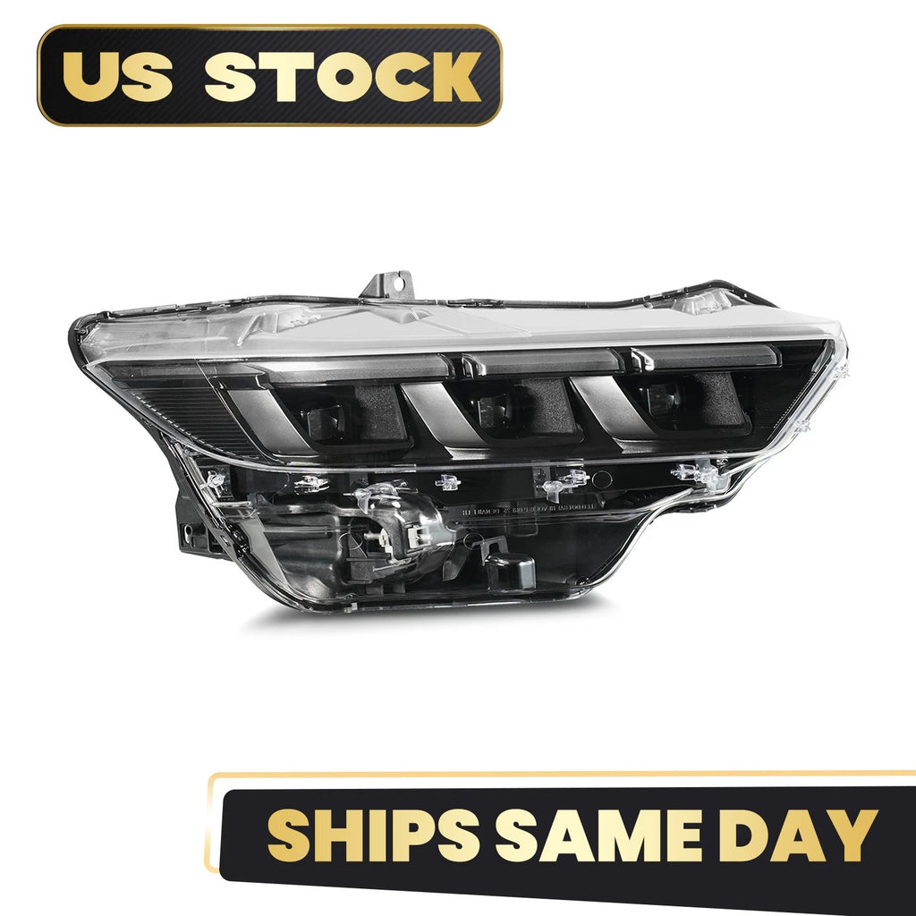 Full LED Headlight for Ford Mustang (2024–2026) Black w/Bulb & Module DRL