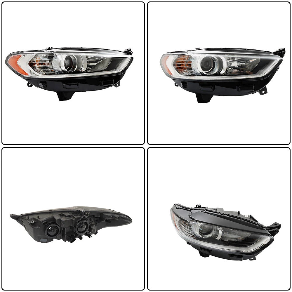 Halogen Headlight for Ford Fusion (2013–2016) Chrome Passenger Side