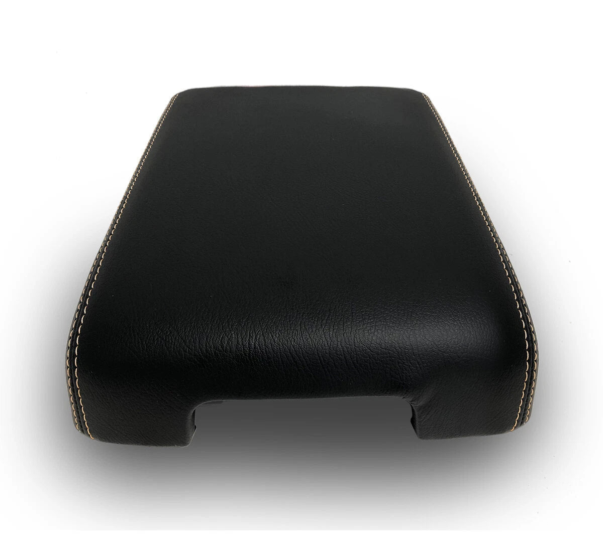 Leather Console Lid Armrest Cover for Infiniti QX60 (2014–2020) Beige Stitch