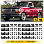 40X Trim Molding Clips for Ford Windshield & Rear Window (1964–1993) #C5ZZ6543413-B