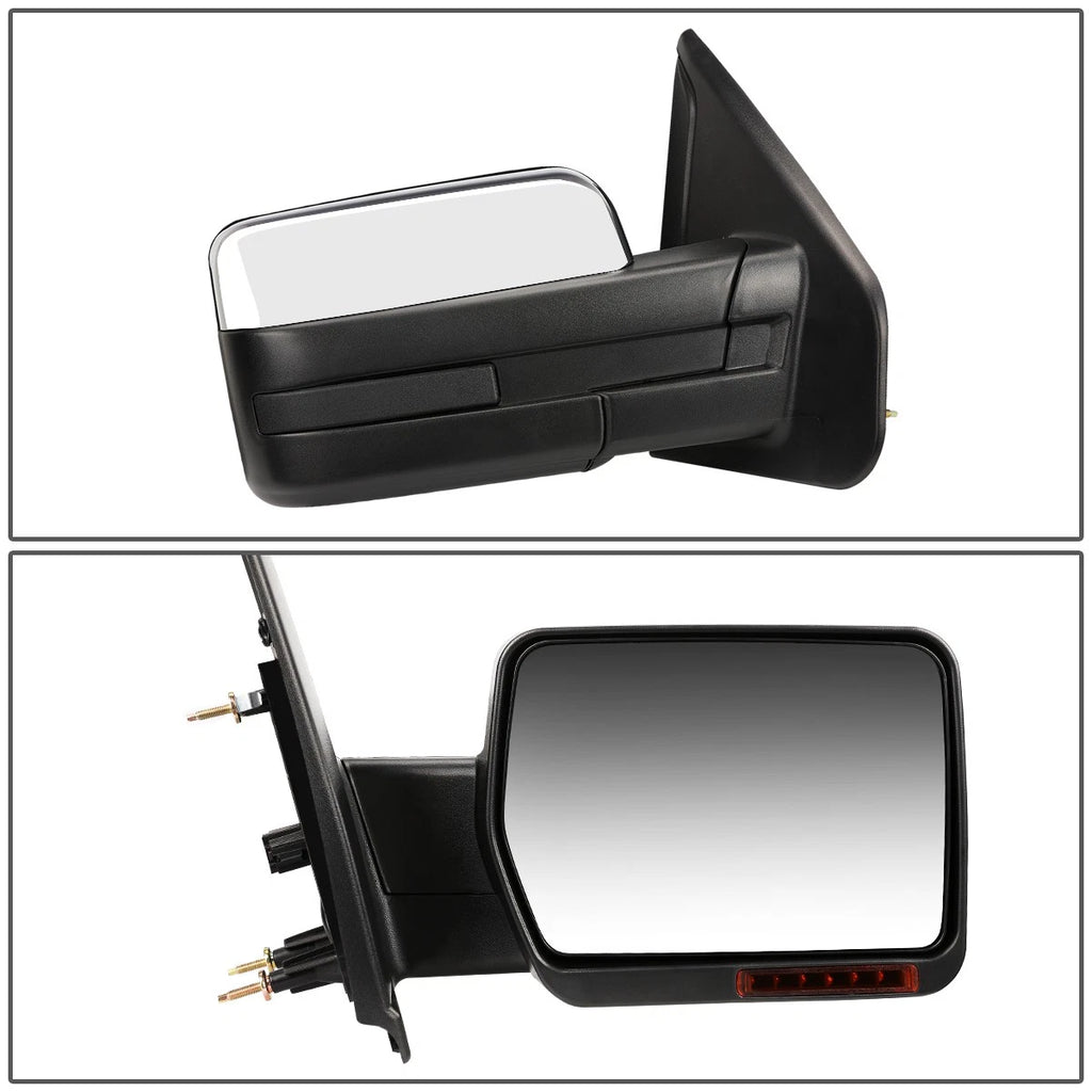Foldable LED Turn Signal Chrome Side Mirror for F150 (2004–2014)