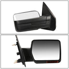 Foldable LED Turn Signal Chrome Side Mirror for F150 (2004–2014)