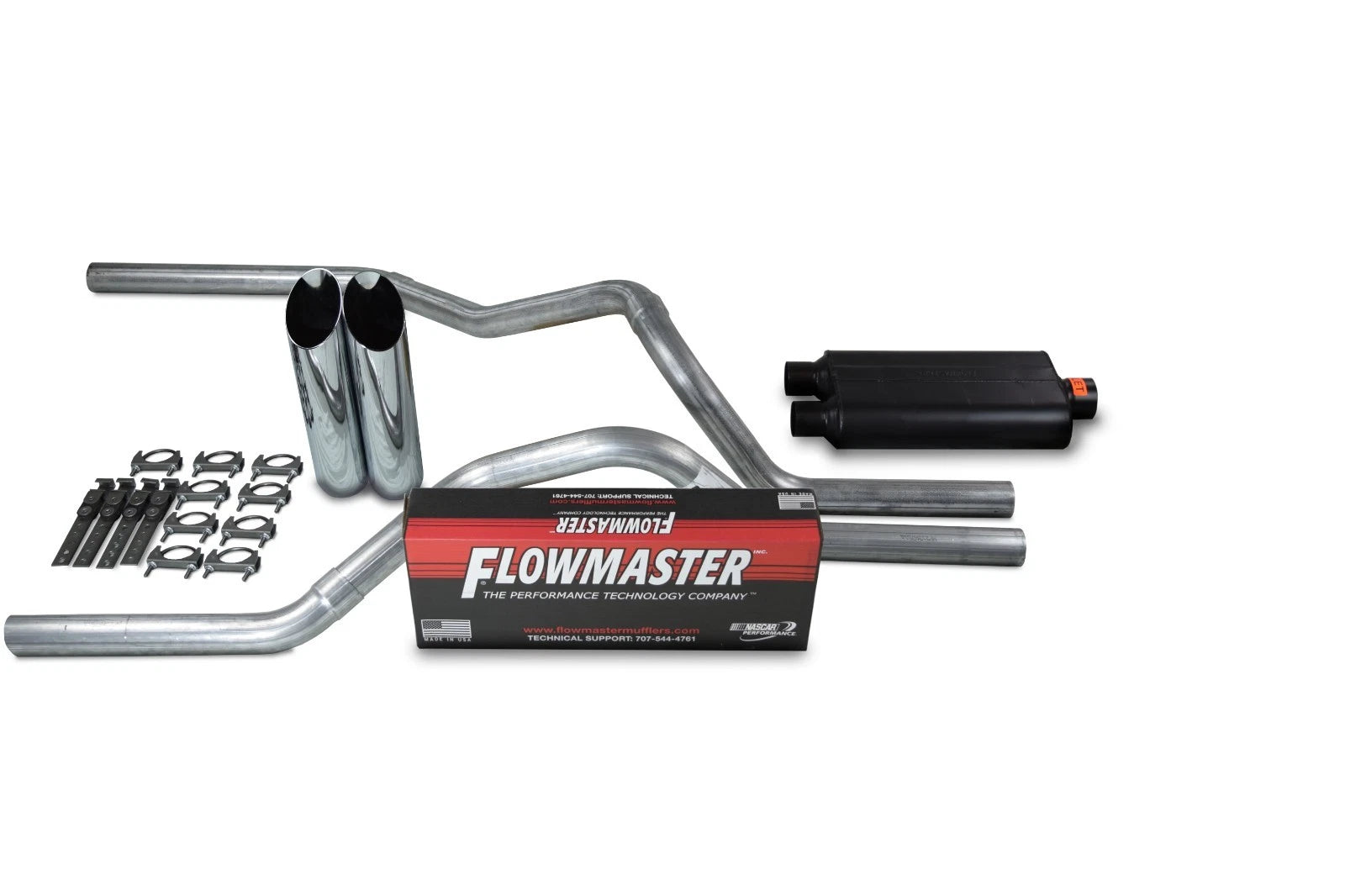 Dual Exhaust Kit for Chevy GMC 1500 Truck (2015–2018) 2.5" Flowmaster