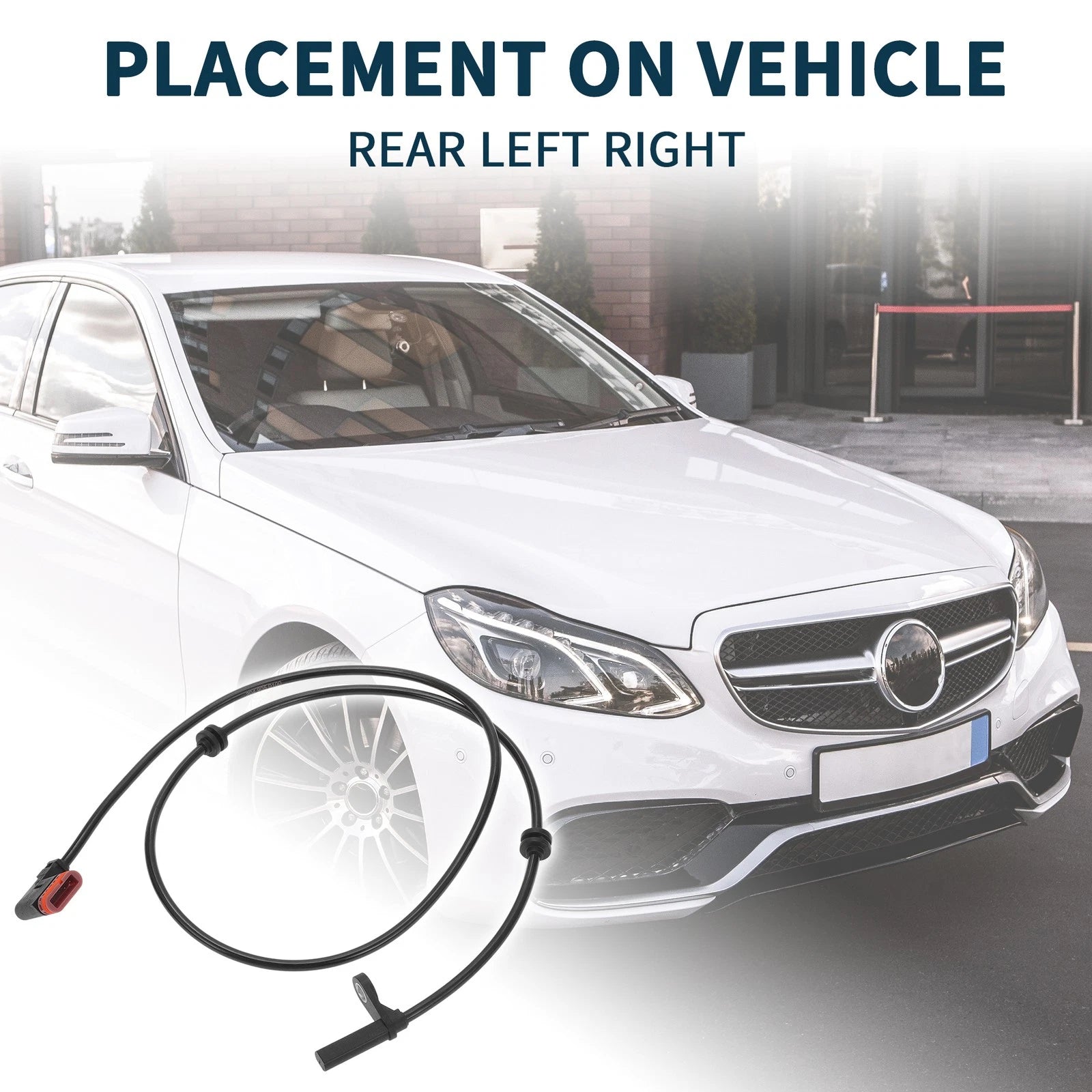 2pcs Rear Side ABS Wheel Speed Sensor for Mercedes-Benz C250 (2012–2015) No.A2049050100