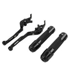 Black Extendable Brake Clutch Lever Grip Set for Yamaha YZF R1 (2009-2014)