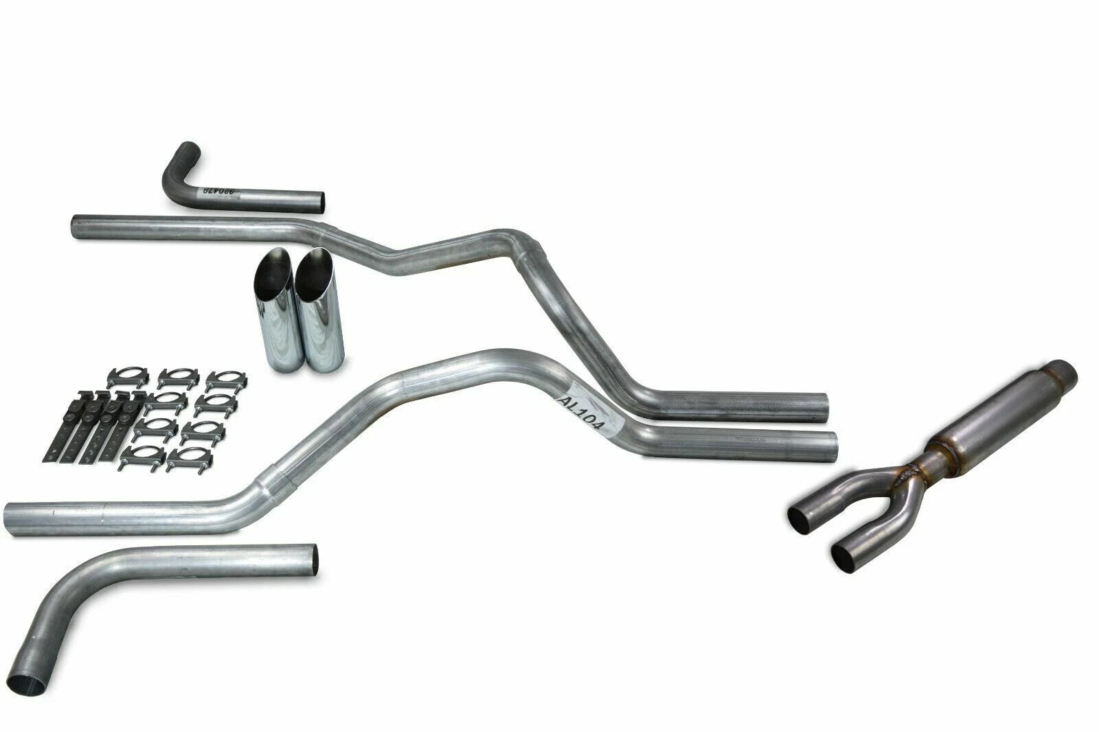 2.5" Dual Exhaust Kit for Ford F150 (2021–2025) - Glasspack, Side Exit, Slash Tips