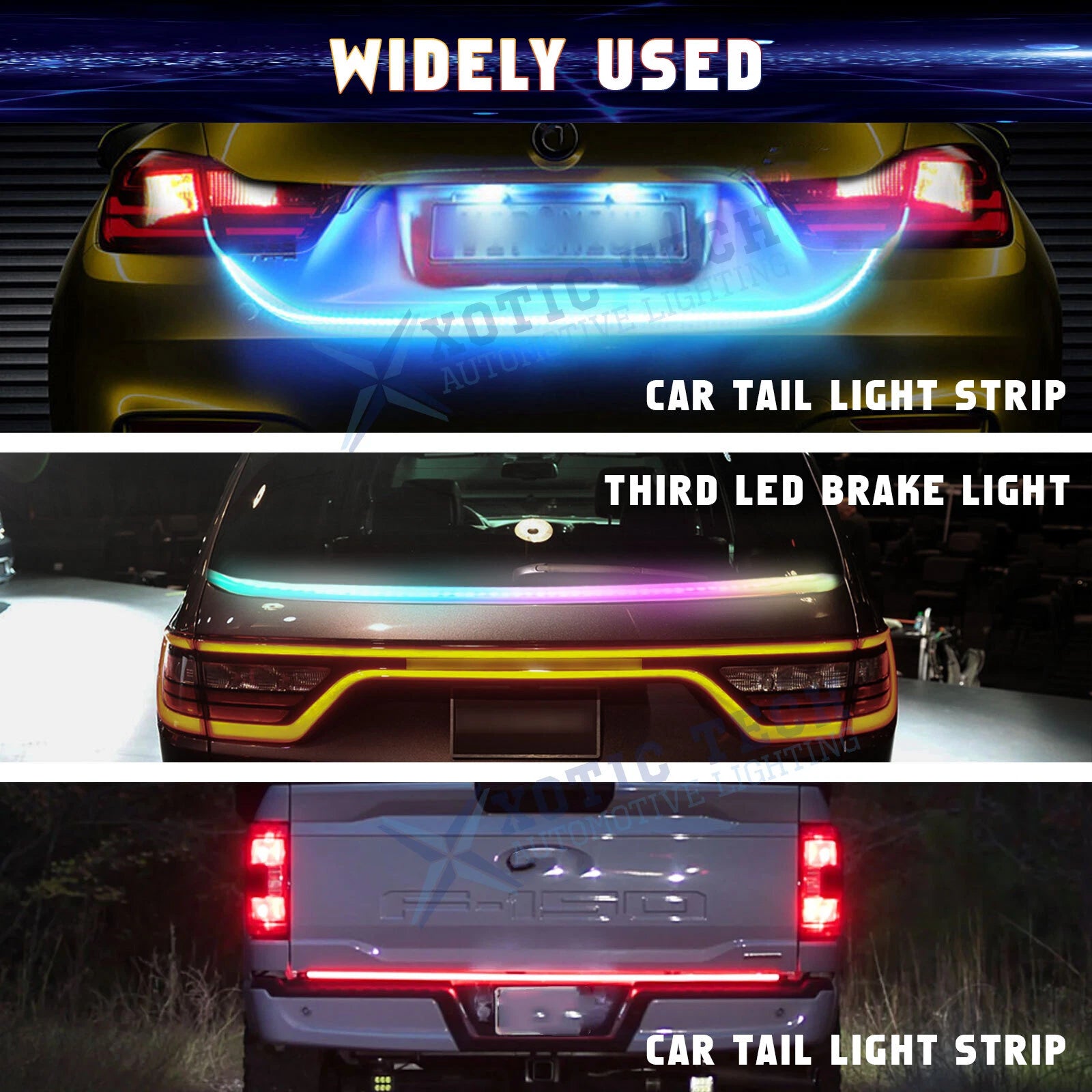RGB Flowing Rear Tailgate LED Backup Turn Signal Light for Dodge Charger (2011-2023)