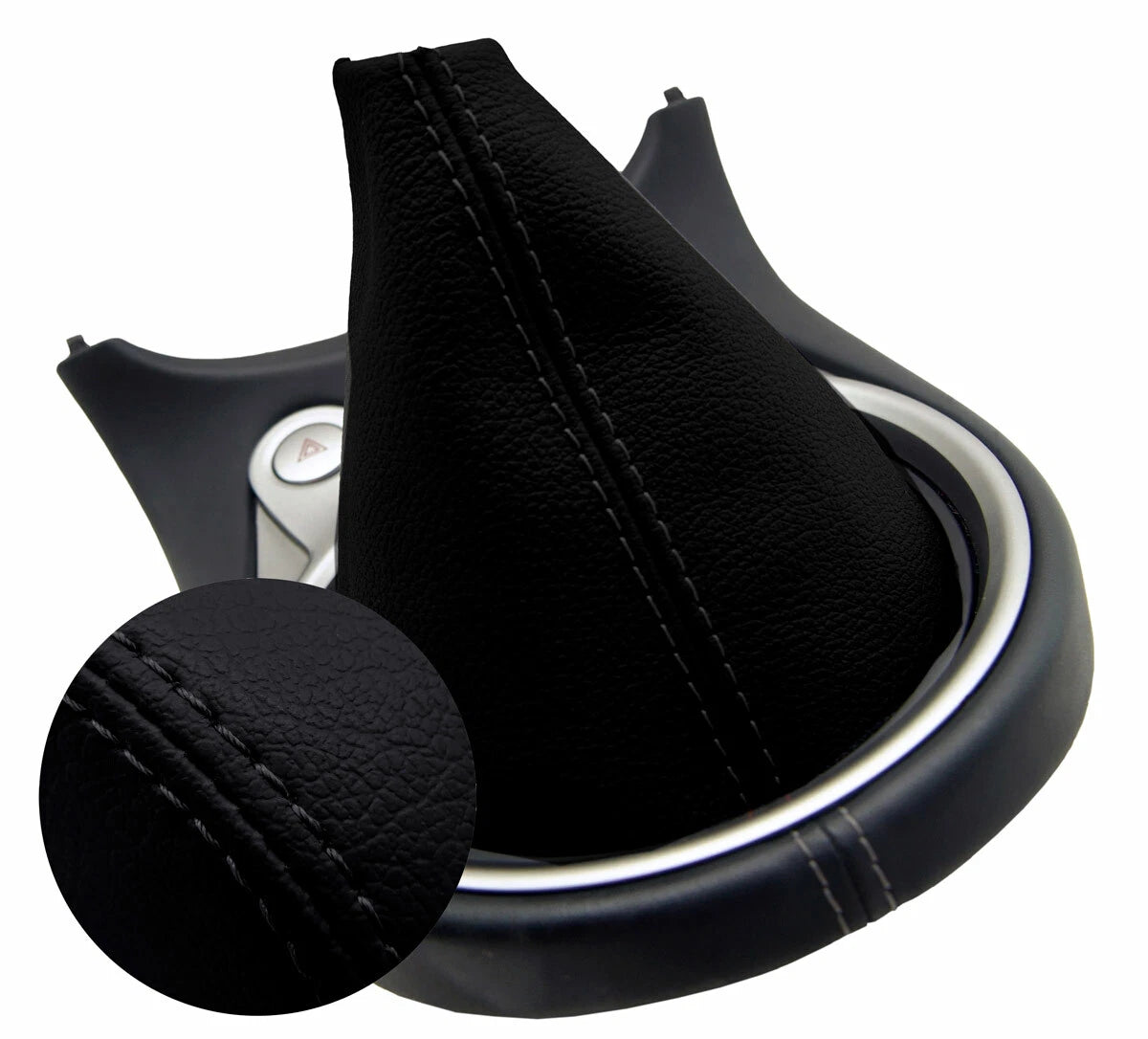 Leather Manual Shift Boot Cover for Nissan 370Z (2008–2019) Black