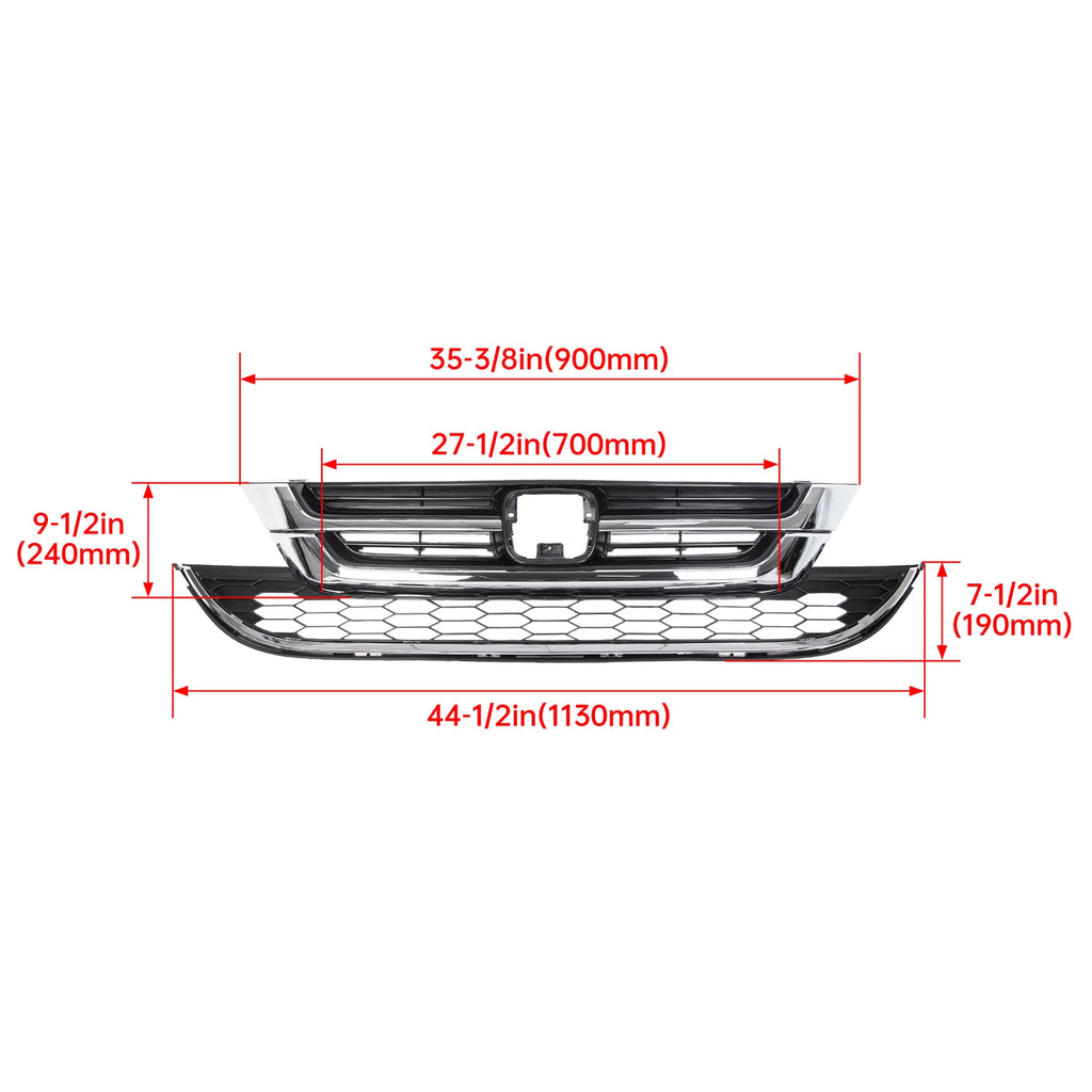 Chrome Upper Grille Mesh for Honda CR-V (2010–2011)