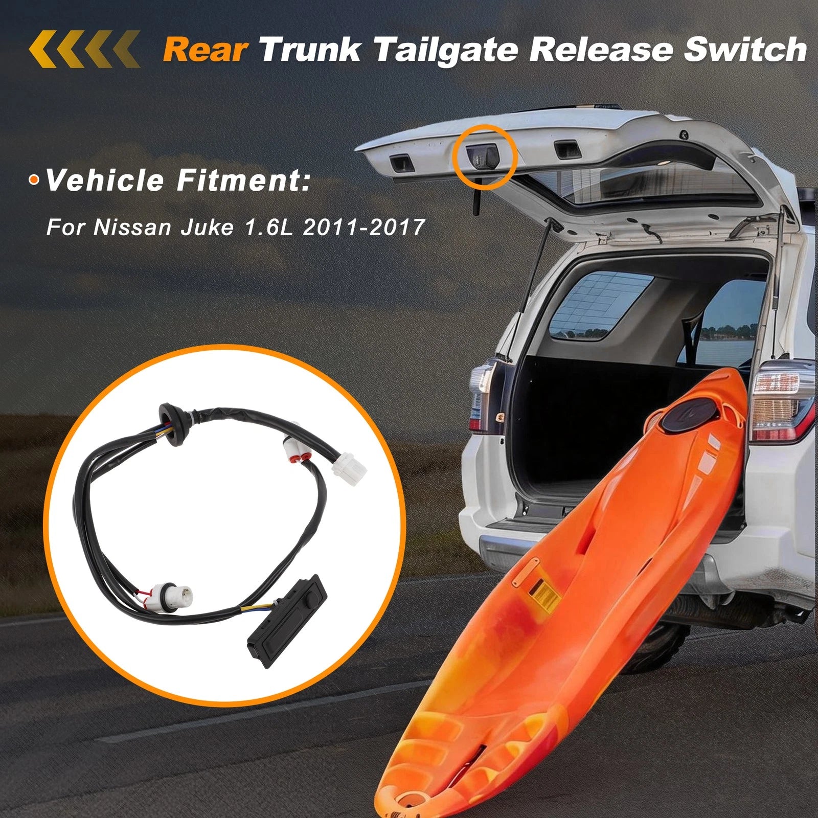 Tailgate Trunk Release Switch for Nissan Juke (2011–2017) No. 253801KA0A