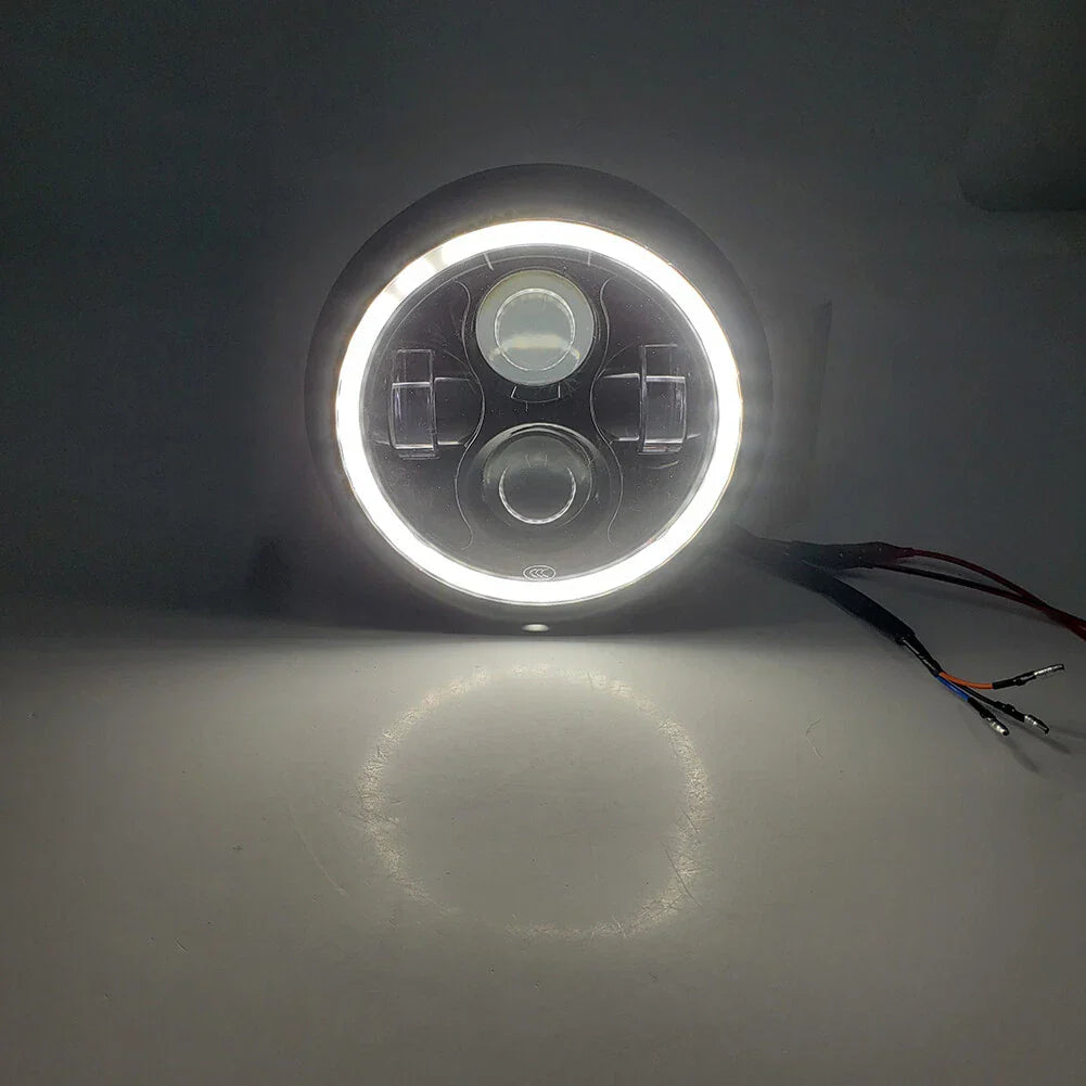 5.75" LED Motorcycle Headlight DRL Round Light for Harley