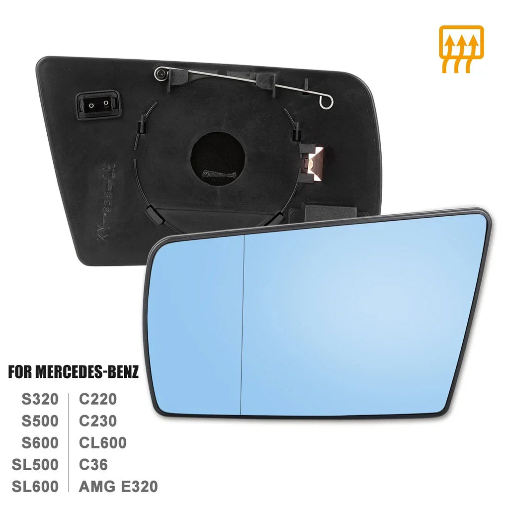Heated Driver Left Side Mirror Glass for Mercedes-Benz C220 C280 E420 (1994-2002)