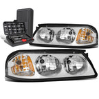 Pair of Chrome Amber Side Turn Signal Lights for Chevy Impala (2000–2005)