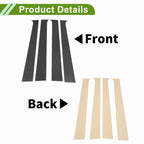 Set of 4 Pillar Window Trim for Dodge Ram (2004–2008) Carbon Fiber Black