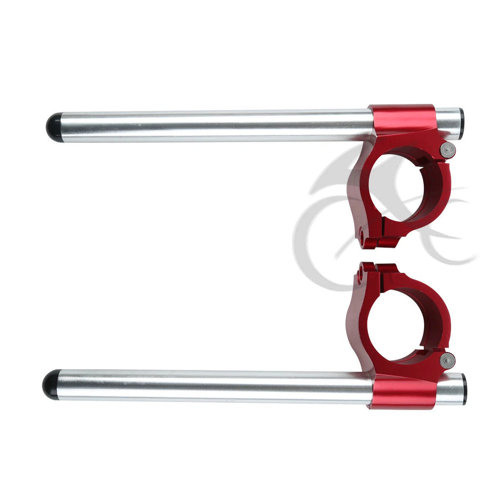 50mm Clip On Handlebars for Suzuki GSXR1000 (2001–2011) GSXR600 (1992–2011) Red