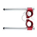 50mm Clip On Handlebars for Suzuki GSXR1000 (2001–2011) GSXR600 (1992–2011) Red