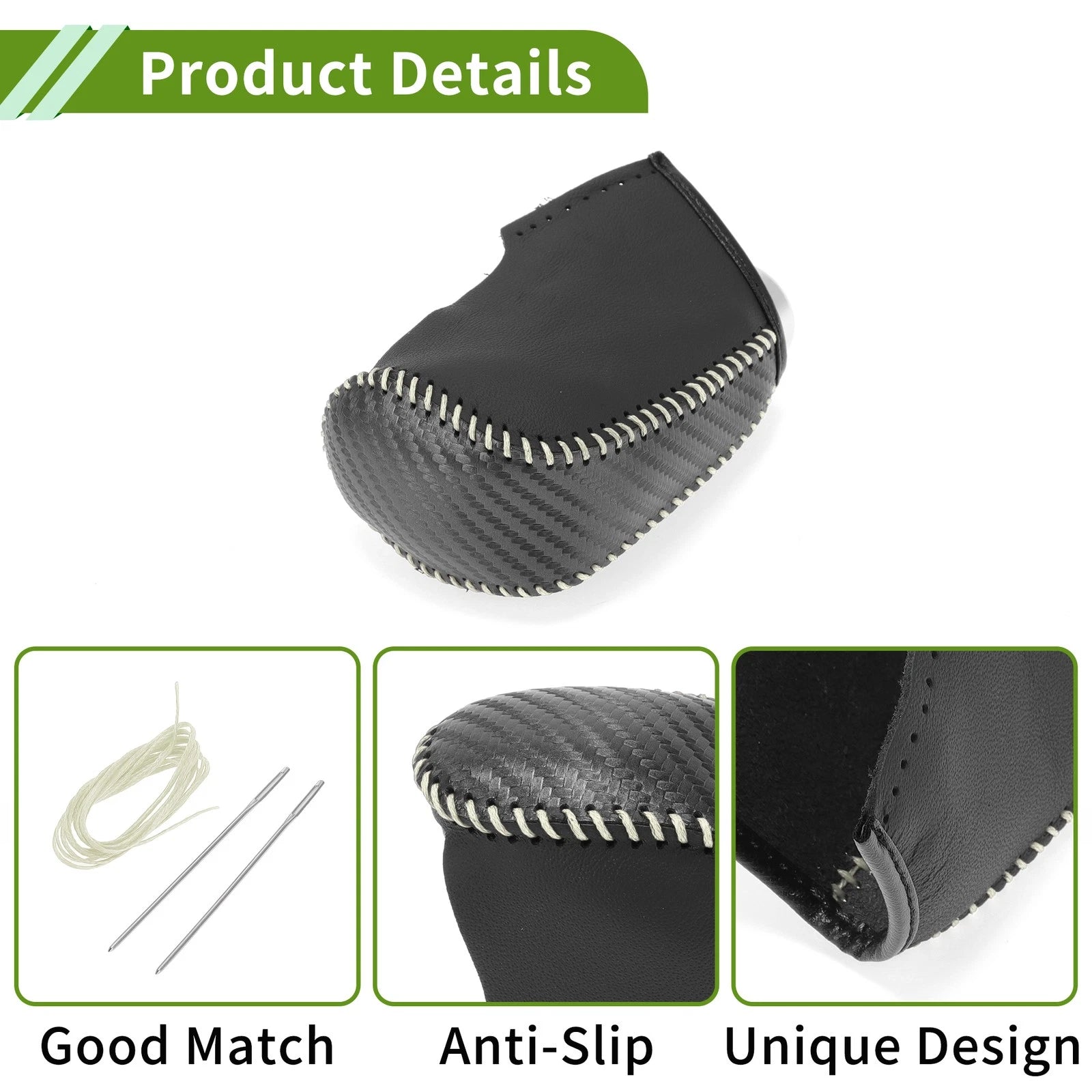 Gear Shift Knob Cover for Nissan Altima (2013–2018) Black Carbon Fiber