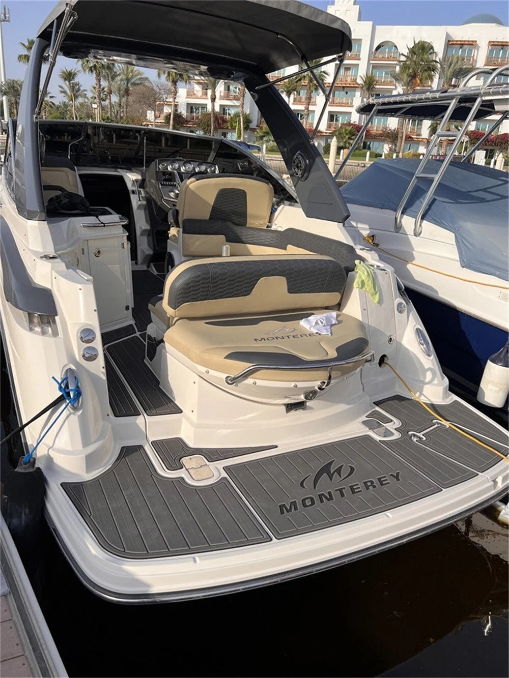 EVA Foam Faux Teak Deck Floor Mat for Monterey 234 SS (2018)