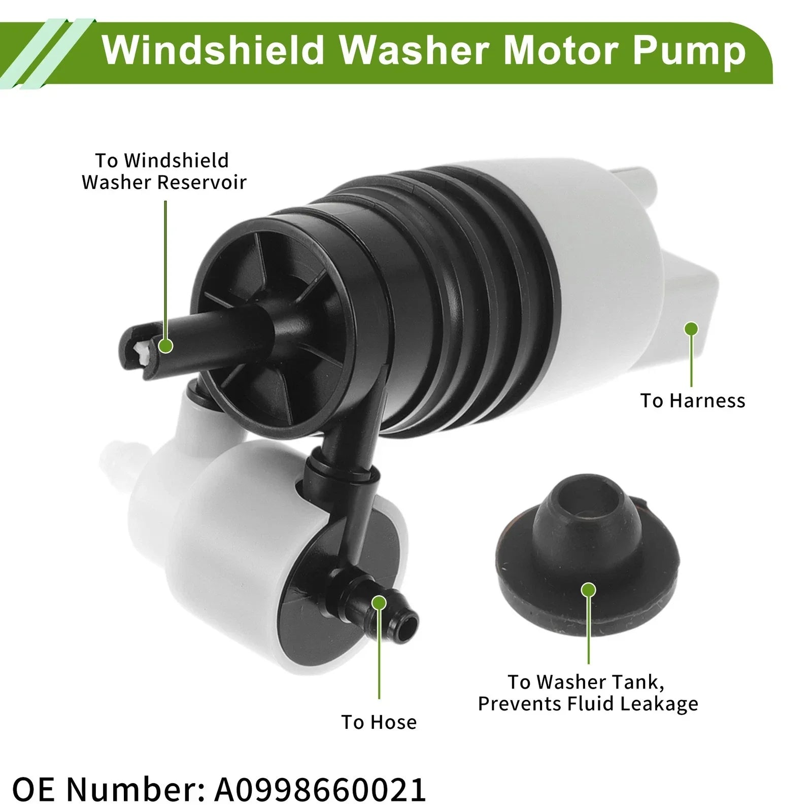 Windshield Washer Pump w/Grommet for Mercedes Benz G63 AMG (2013-2023)