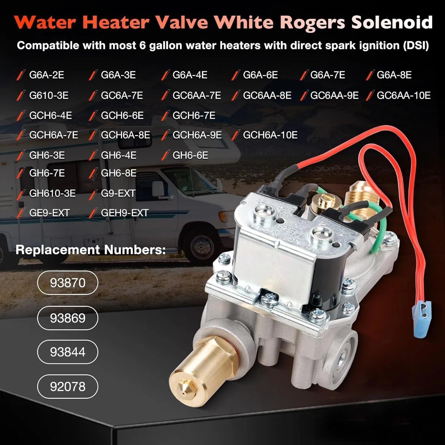 Control Valve for Atwood 6 Gal Water Heaters (Gas)