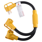 10-50P Male to NEMA 10-50R Female Power Cord Adapter for EV Charger (3 Feet)
