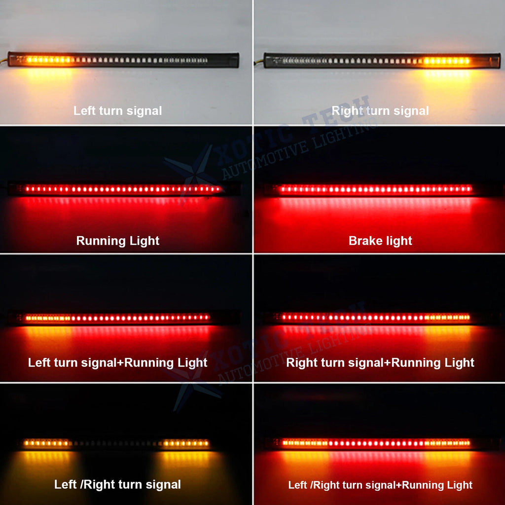 2x 32-SMD Amber LED Fork Turn Signal Strip Light for Harley (---)