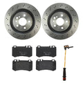 Brembo Rear Brake Kit for Mercedes C215 C216 W220 (Low-Met Pad, Sensor, Disc Rotors)