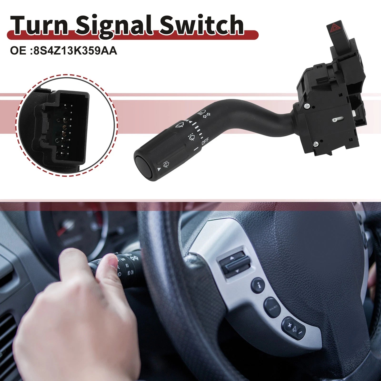 Turn Signal Switch Lever No. 8S4Z13K359AA for Ford Focus (2008)