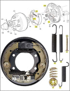 Brake Shoes Kit for EZGO TXT Medalist (1997–Present) - Bendex Drum Brakes