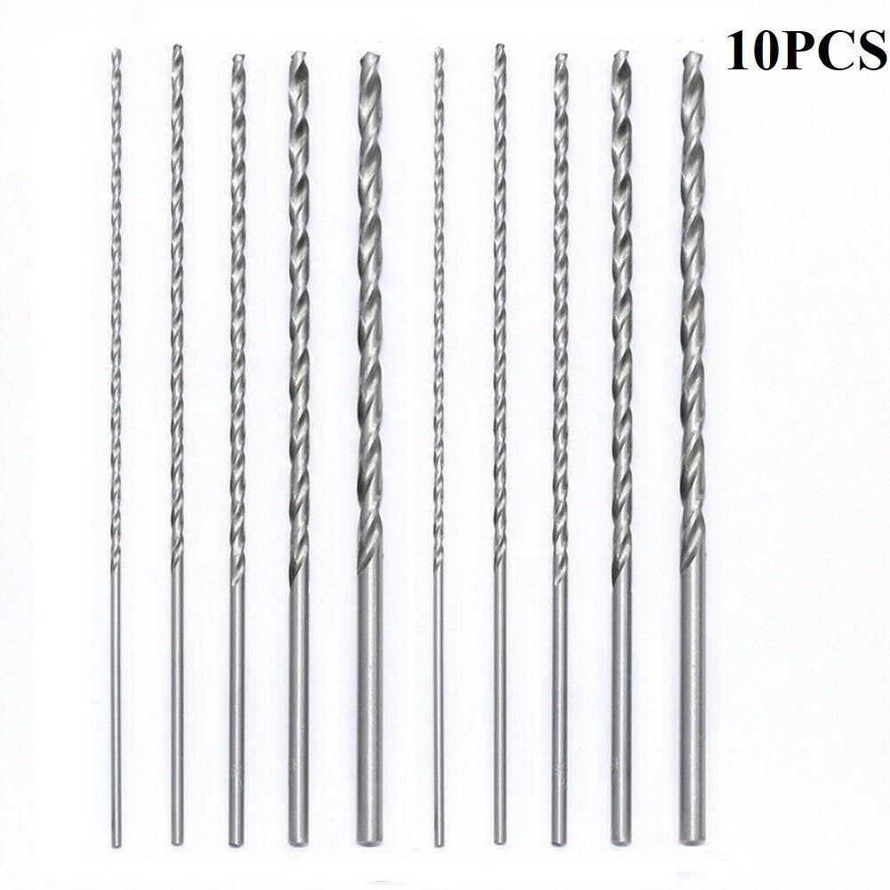 10-Piece Extra Long Drill Bit Set 2mm/3mm/3.5mm/4mm/5mm (150mm Length)