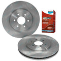 2 Front Disc Brake Rotors + 4WD Pads Pack for Nissan Navara D40 2005~2015
