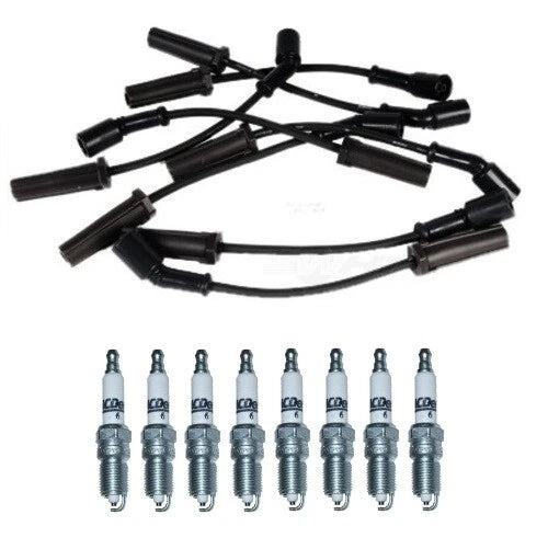 Ignition Wire Set & 8 ACDelco Rapidfire Spark Plugs for GMC Yukon H2 (2003–2007)
