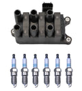 Denso Ignition Coil & 6 Iridium Spark Plugs Kit for Ford 4.2 V6 (2002–2008)