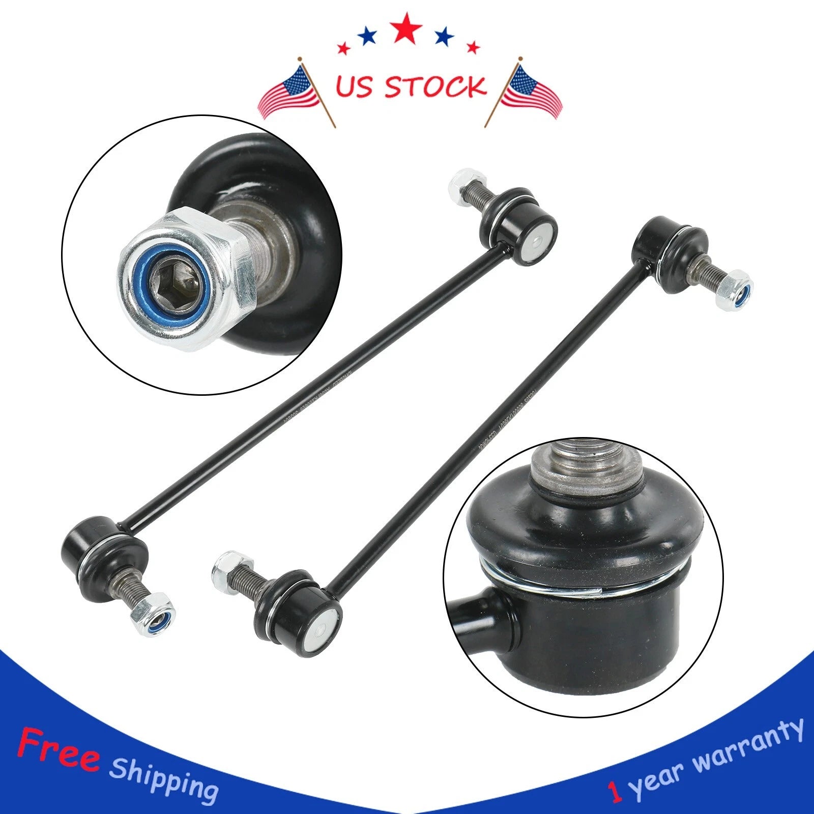 Set of 2 Front Sway Bar End Links for Hyundai Sonata Azera Kia Cadenza Optima (2012–2015)