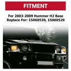 Smoked Amber LED Corner Turn Signal Lights for Hummer H2 (2003-2009)