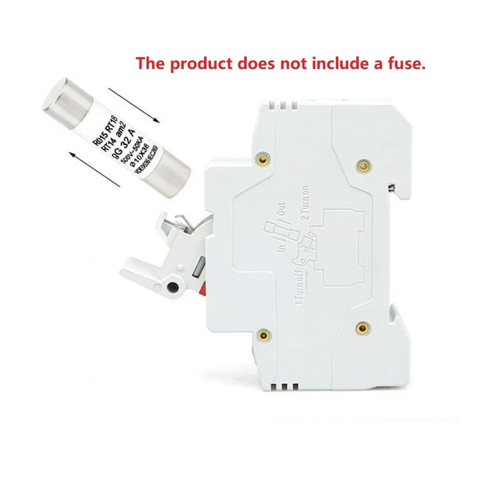 Fuse Holder 1P 63A 500V DIN Rail for Automotive (Flame Retardant)