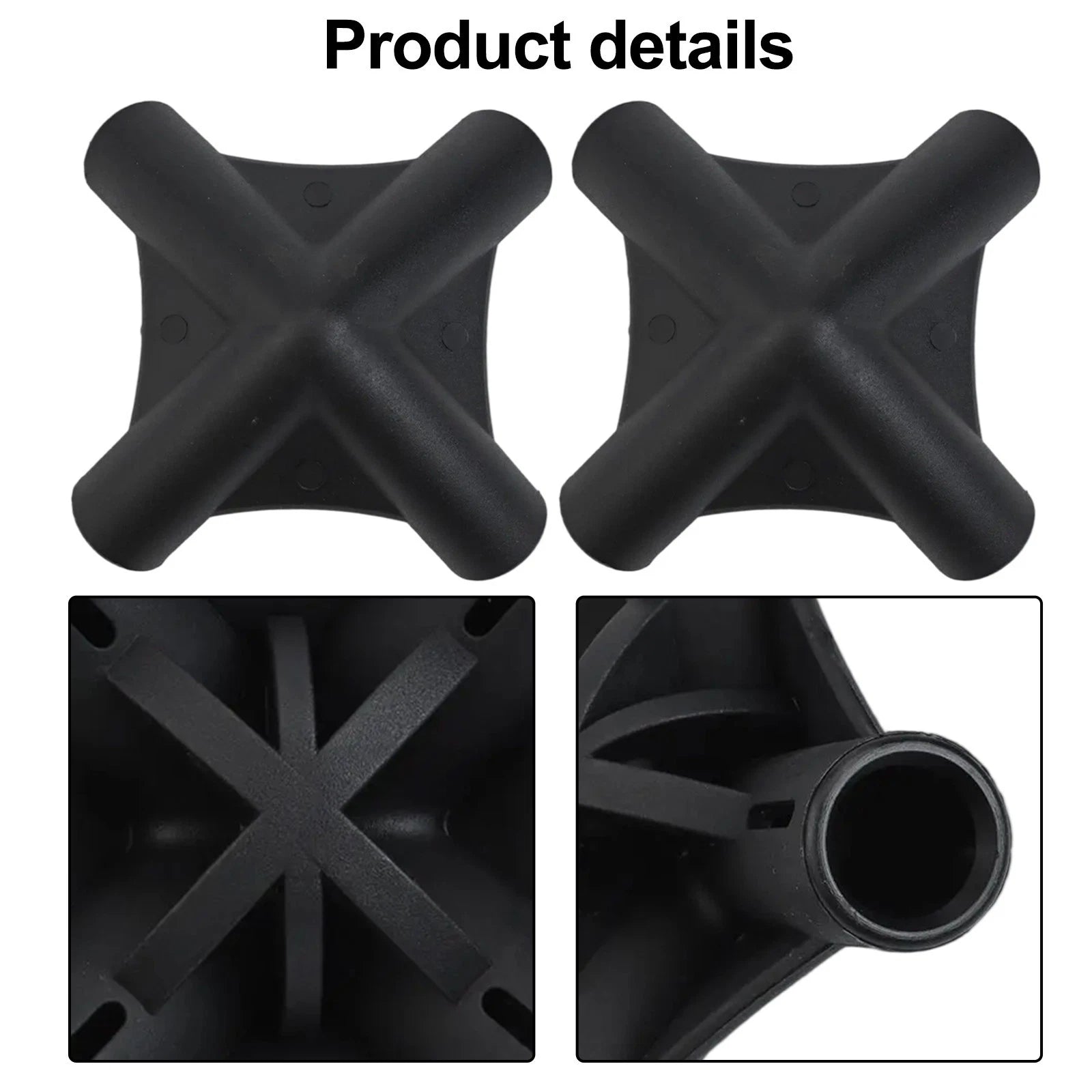 Set of 2 Outdoor Tent Connectors Four Way Joint for Shower Tents 16mm