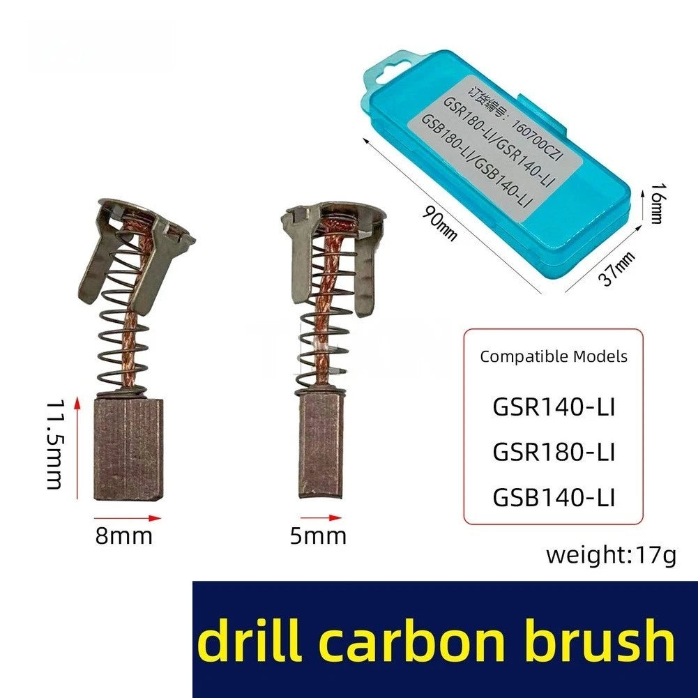 2X Carbon Brushes for GSR180LI GSB180LI GSR140LI GSB140LI
