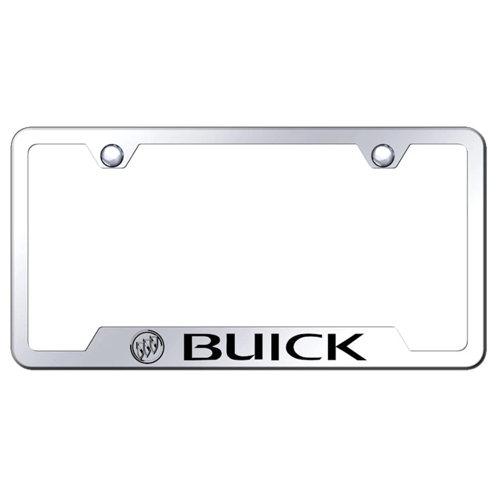 Stainless Steel Cut-Out License Plate Frame - Officially Licensed for Buick