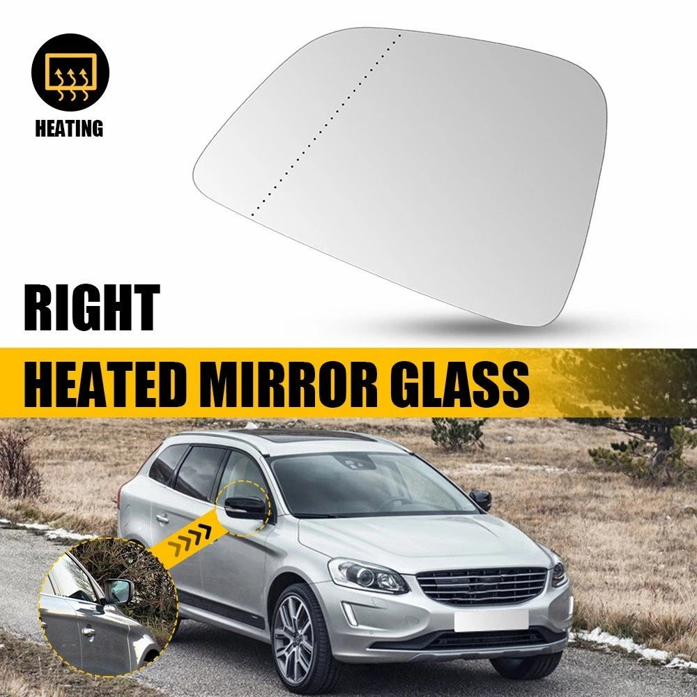 RH Heated Mirror Glass with Backing Plate for Volvo XC60 (2010–2017)